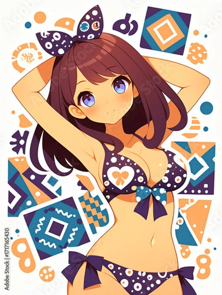 Fototapeta 物思いにふける女の子