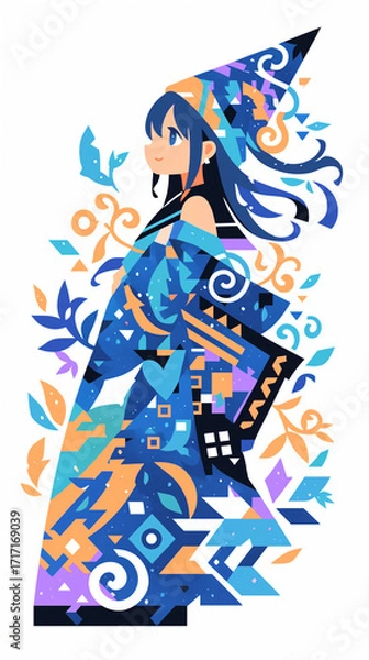 Fototapeta 物思いにふける女の子