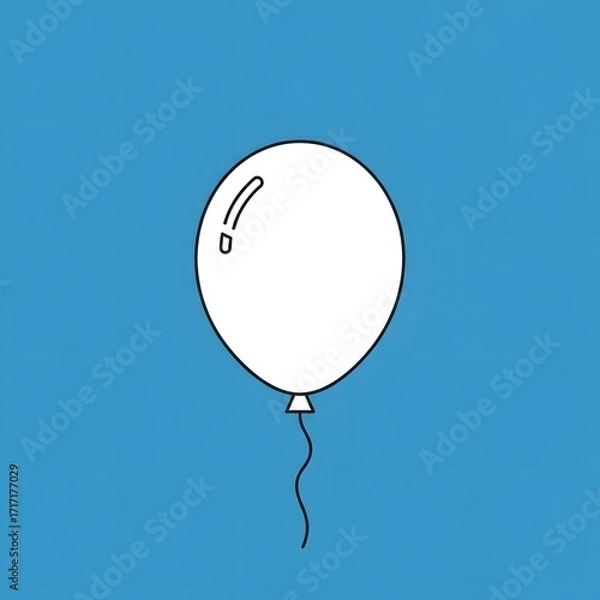 Fototapeta Celebratory Balloon Outline A Simple Celebration for Joyful Occasions