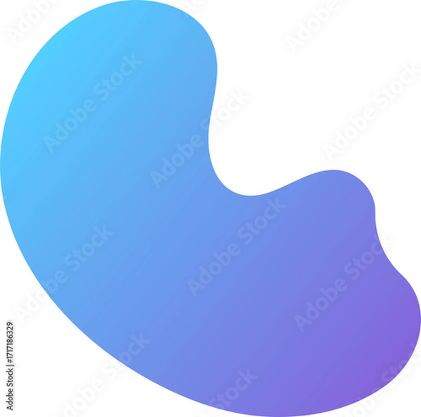 Fototapeta Blue Gradient Abstract Shape Studio Background
