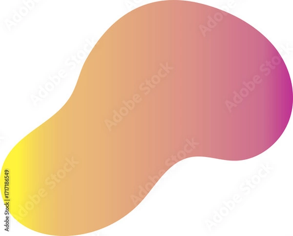 Obraz Liquid gradient abstract solid shape with colorful combination