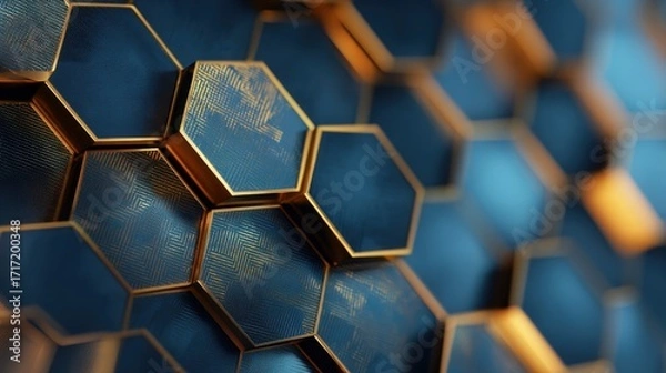 Fototapeta Abstract hexagon background