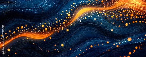 Fototapeta Abstract Nebula Flow Waves of Cosmic Energy and Light