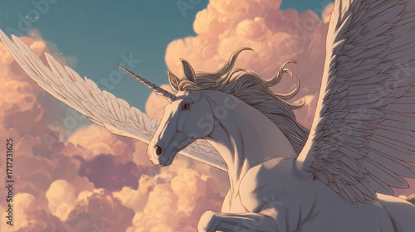 Obraz Pegasus flying through the skies
