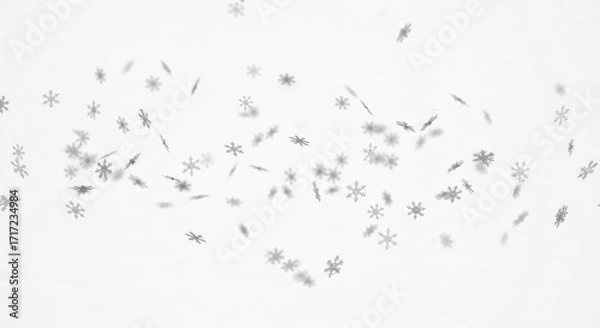 Obraz Elegant Soft Focus Silver Snowflake Pattern Falling Winter Background