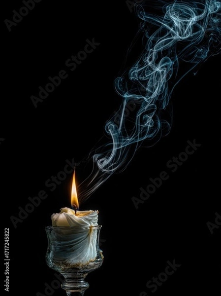 Obraz Candle Flame and Smoke.