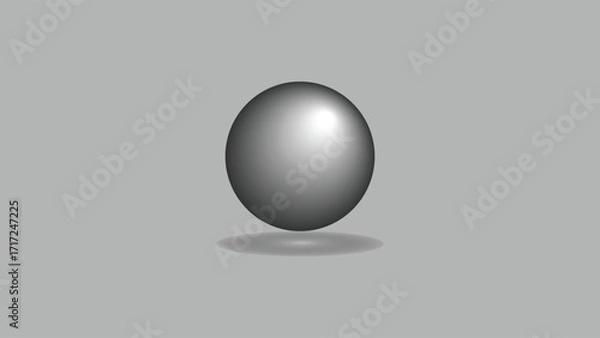Obraz Sphere in silver background