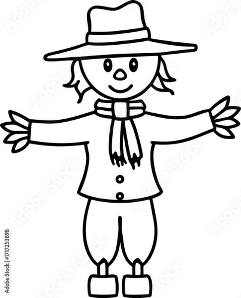 Fototapeta scarecrow-outline (12).eps