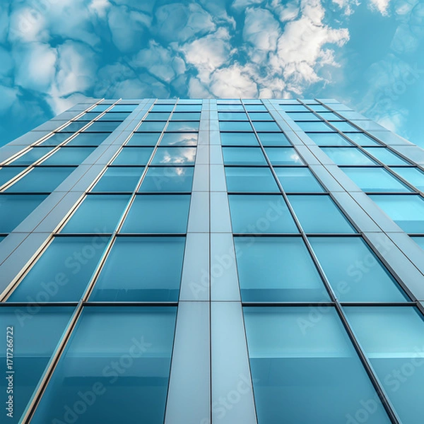 Fototapeta Clean rectangular text panel, soft corners, muted professional colors like charcoal, white, and sky blue, front view