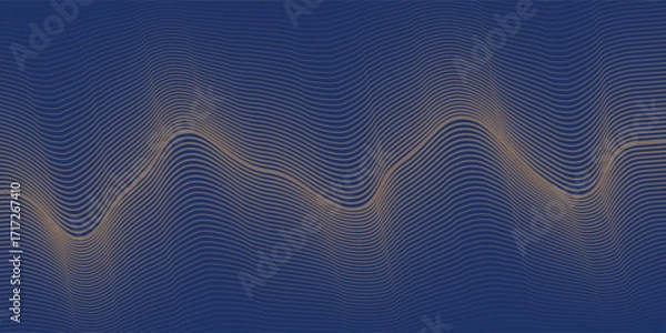 Fototapeta Blue background. Vector abstract, science, futuristic, energy technology concept. Digital image of light rays, stripes lines with blue light over dark blue background.modern