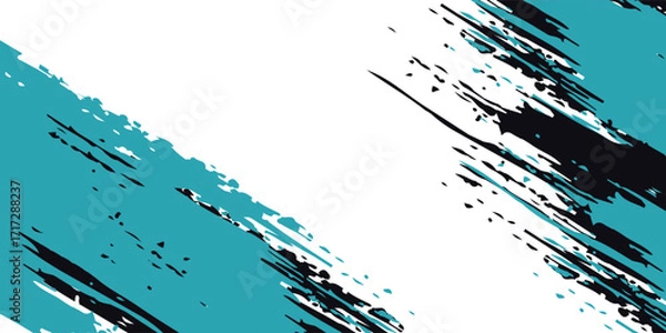 Fototapeta blue color pattern gradient grunge texture background. Dots pop art comics sport style vector illustration Abstract background dark blue with grunge speed lines modern corporate concept