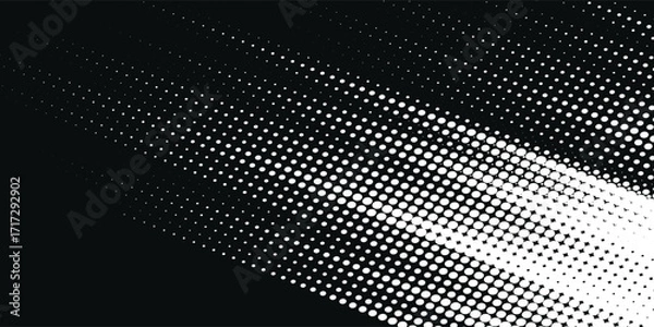 Fototapeta white color pattern gradient grunge texture background. Dots pop art comics sport style vector illustration Abstract background black with grunge