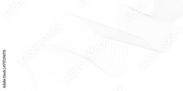 Fototapeta Vector wave digital white and gray blend futuristic technology flow tech transparent line stripe energy connection web music and sound, beautiful dynamic smooth space texture background.	