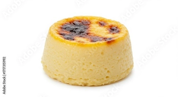 Fototapeta Pastel de choclo corn pudding dessert version isolated on white background for food photography and dessert display purposes