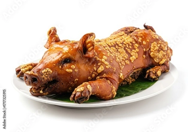 Fototapeta babi guling balinese roast suckling pig with crispi skin
