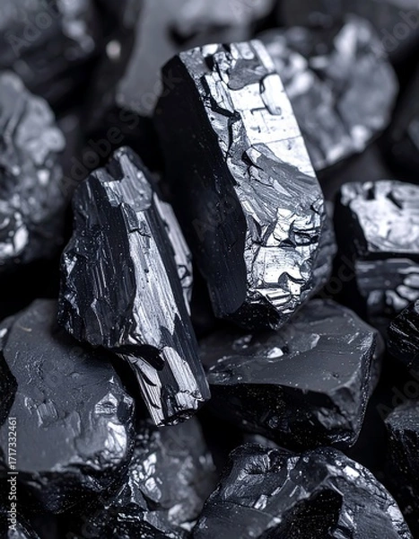 Obraz Close-up view of coal pieces