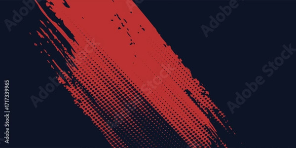Fototapeta Black and red abstract grunge background with halftone style modern arts sport background abstract vector background design