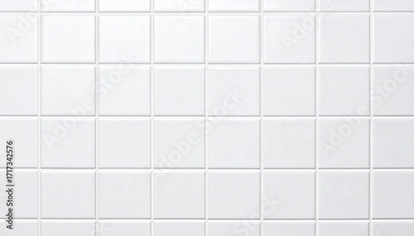 Obraz White Square Tile Texture Background