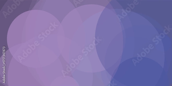 Fototapeta Abstract illustration featuring overlapping blue and purple circles with varying opacities. A smooth, modern background offering a sense of depth and fluidity, perfect for contemporary design project.