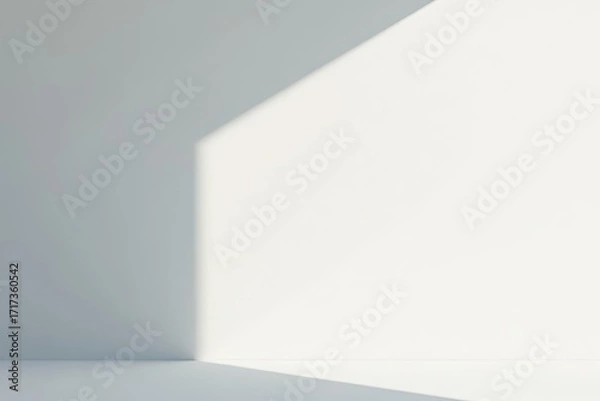 Fototapeta Blank retro instant photo, realistic shadow cast on white background, image, empty, instant photo