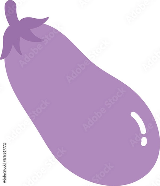 Obraz 食育_なす_かわいい野菜のイラスト