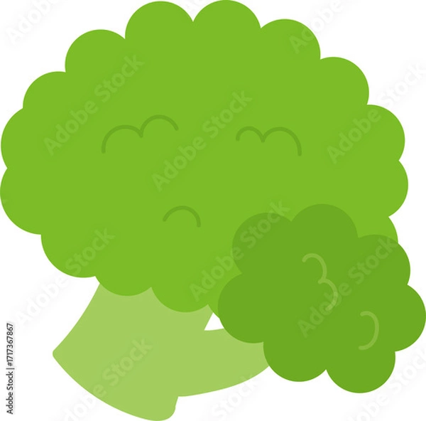 Obraz 食育_ブロッコリー_かわいい野菜のイラスト