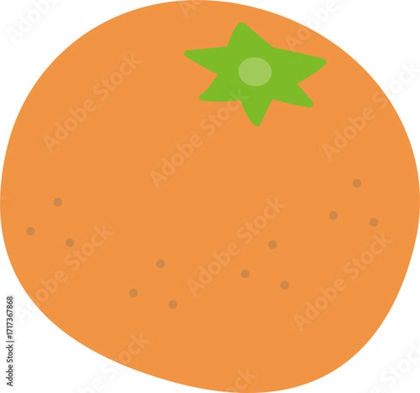 Obraz 食育_みかん_かわいい果物のイラスト