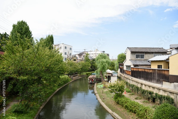 Obraz 京都伏見　宇治川派流