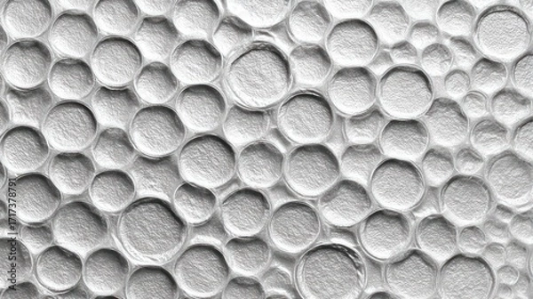 Fototapeta Monochrome cellular pattern with irregular rounded shapes and textured surface effects