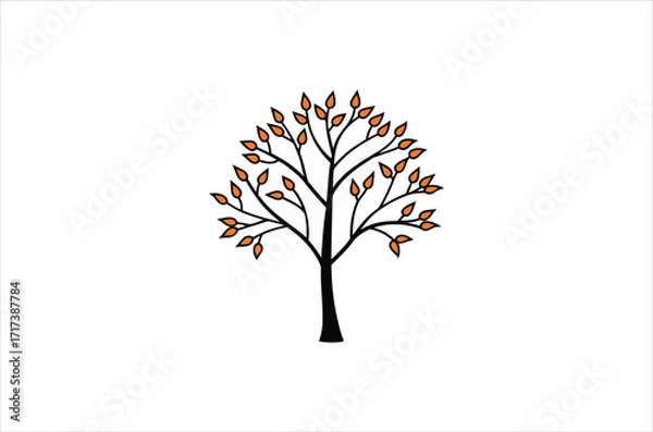Fototapeta fall vector, icon vector illustration, fall silhouette of a fall  isolated on a white background, eps, png, svg,  vector,