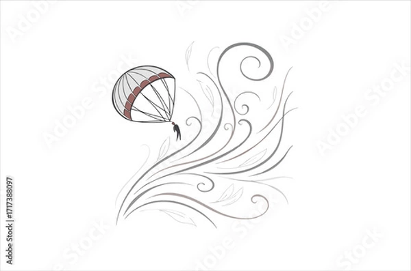 Fototapeta fall vector, icon vector illustration, fall silhouette of a fall  isolated on a white background, eps, png, svg,  vector,