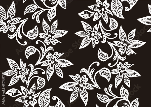 Fototapeta Batik Indonesian: is a technique of wax-resist dyeing applied to whole cloth, or cloth made using this technique originated from Indonesia.