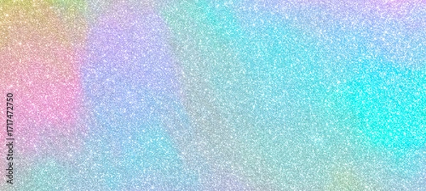 Fototapeta Abstract holographic rainbow foil iridescent glitter sparkle texture background