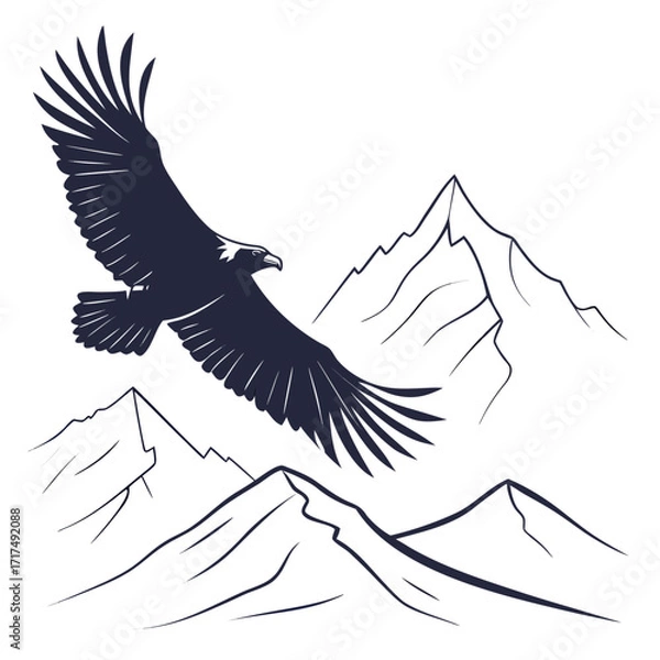 Fototapeta eagle in the mountains