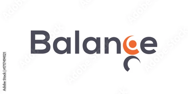 Fototapeta typography balance logo design, word mark balance graphic icon vector template