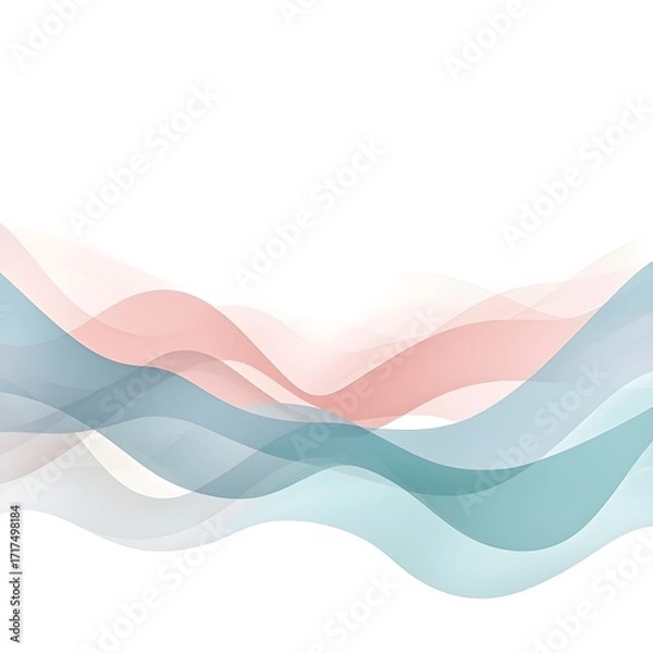 Fototapeta AI Generated Minimalist Abstract Waves
