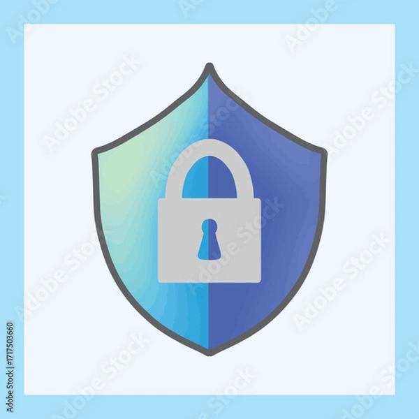 Obraz Data Security & Protection Shield with Lock