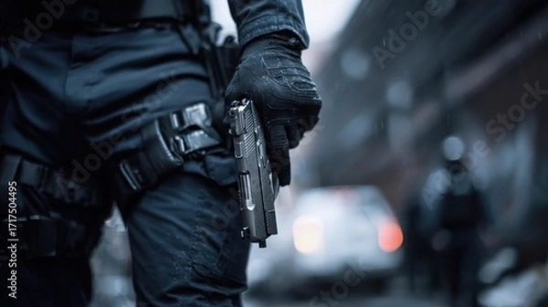 Obraz Security officer weapon