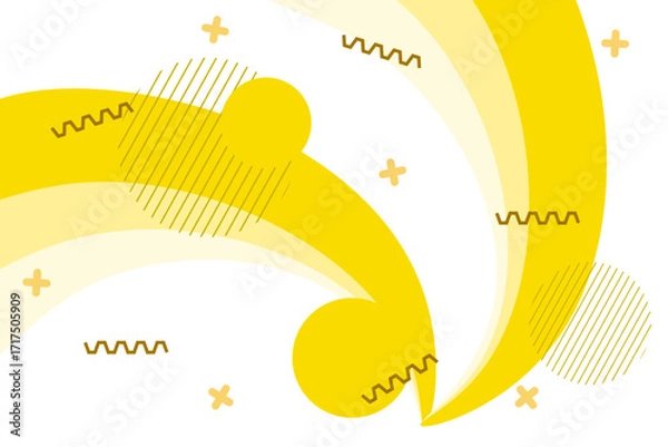 Fototapeta Modern yellow gradient color abstract background. Curve lines design element.  Futuristic technology concept. Vector illustration