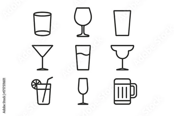 Fototapeta Sparkles and Stars Thin Icons Collection Editable Stroke Set for Web Sites Books Cards Apps Vector Cartoon Illustration Transparent Background Modern Design