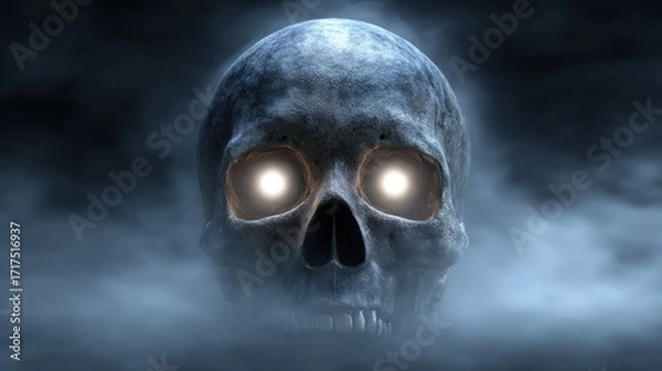 Obraz Glowing skull image