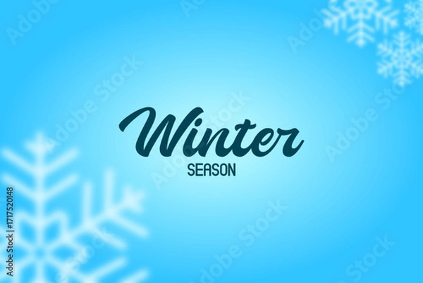 Obraz Winter background snowflakes