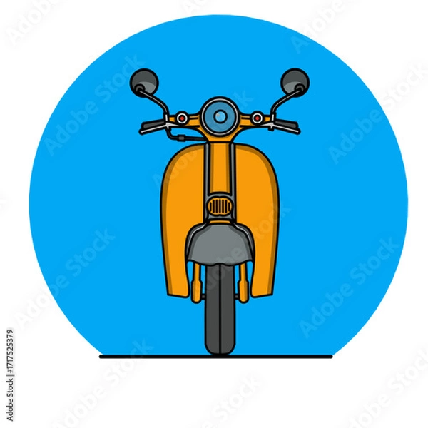 Obraz vintage scooter icon