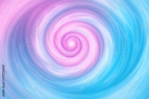 Fototapeta Abstract vortex swirl spiral gradient in pink and blue, background texture pattern with pastel design creative motion energy