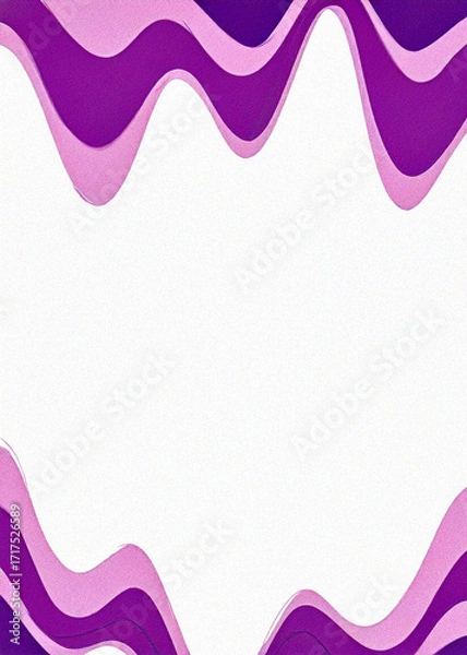 Fototapeta Abstract wave background, central white space with flowing curved lines just on left and right edges