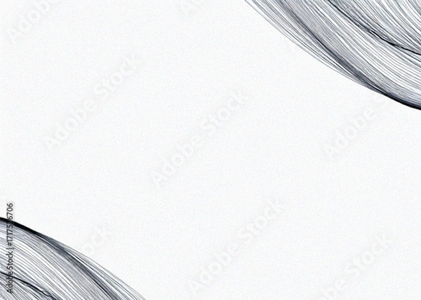 Fototapeta Abstract wave background, central white space with flowing curved lines just on left and right edges