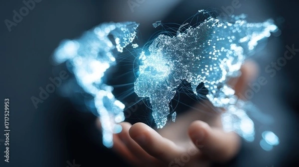 Obraz World digital map