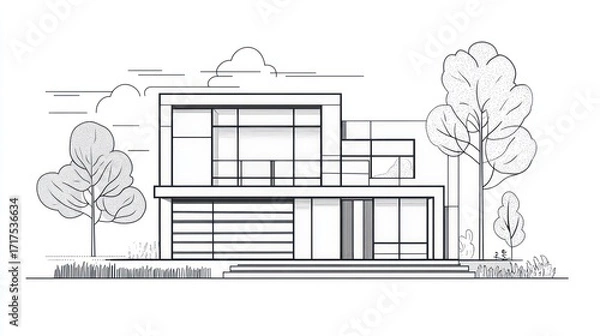 Obraz Modern house architectural design