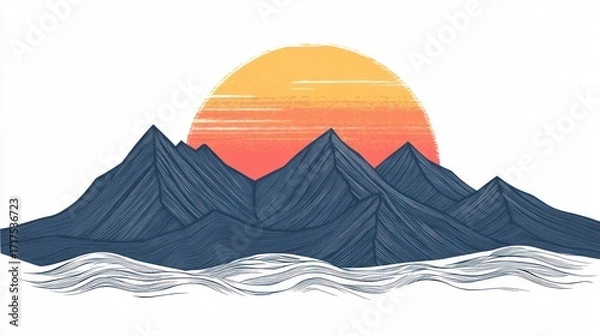 Obraz Sunrise over mountains