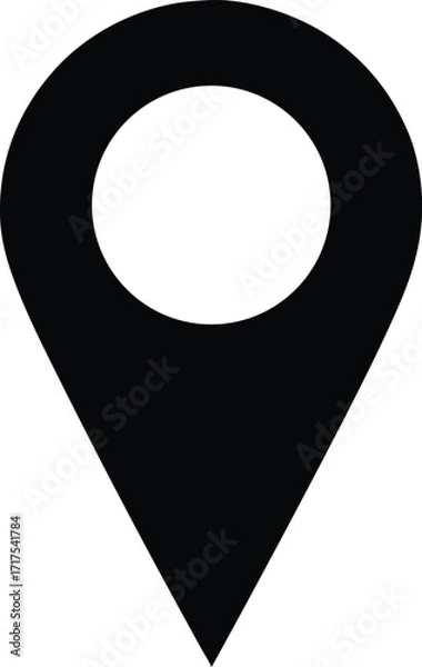 Obraz GPS Pointer silhouette vector art illustration